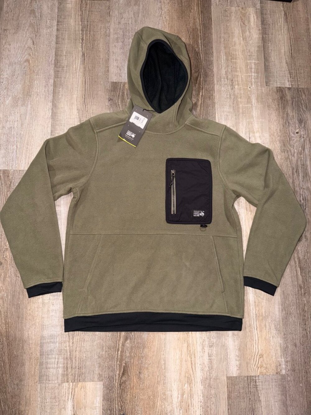 Mountain Hardwear Men's First Tracks Fleece Pullover Hoody, Stone Green